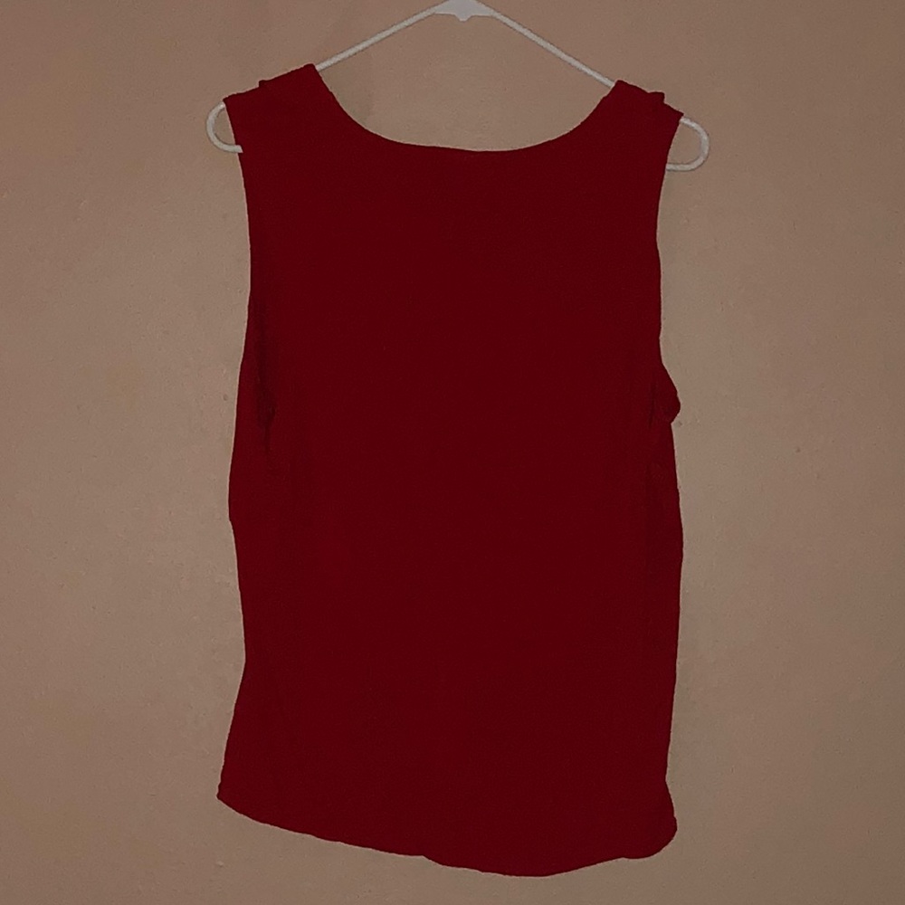 GAP Super Stretchy Ruffle V- neck Top - Picture 2 of 3